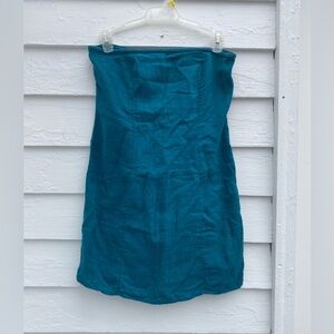 Anthropologie Teal Strapless Tube Top XXS